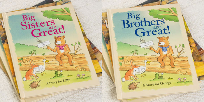 Personalised New Big Brother or Big Sister Books
