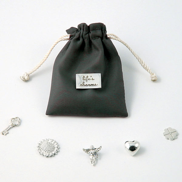 Personalised Sterling Silver Lifes Charms in a Pouch