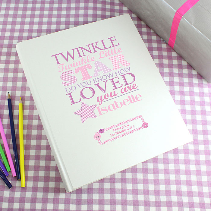 Twinkle Twinkle Girls Personalised Photo Album Interleaved
