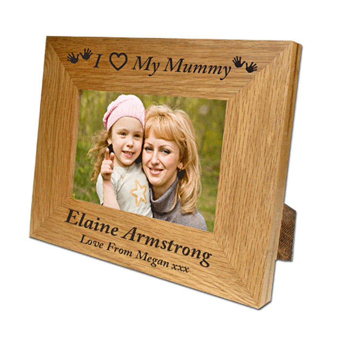Engraved Oak Mummy Frame 6x4 inch