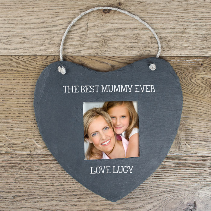 The Best Mummy Ever Personalised Slate Picture Frame