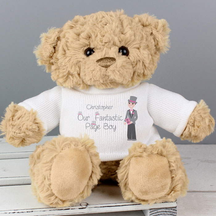 Personalised Fabulous Page Boy Message Teddy Bear