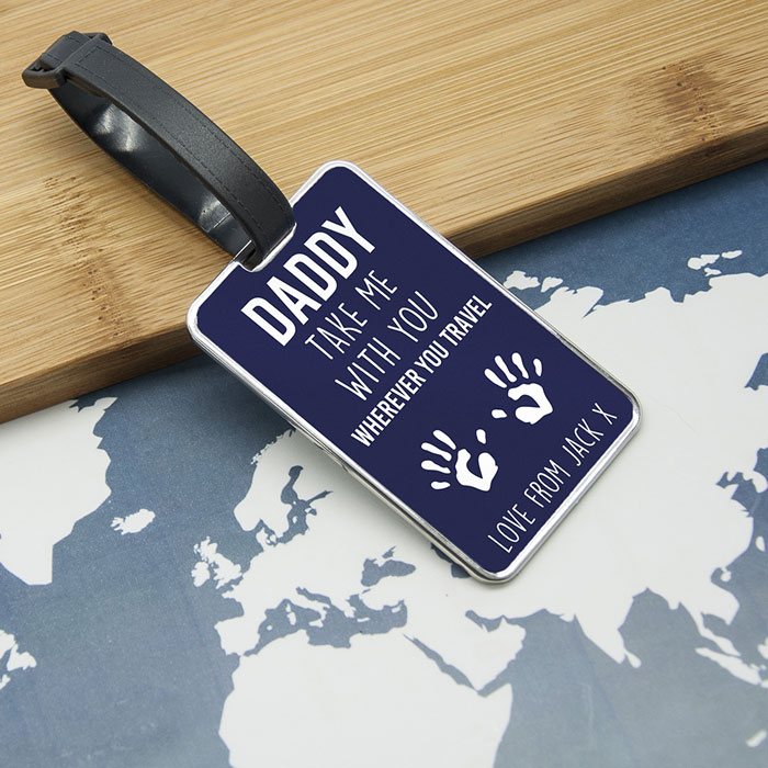 Daddy Take Me With You Personalised Luggage Tag