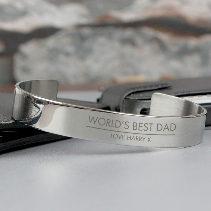 Classic Engraved Stainless Steel Bangle