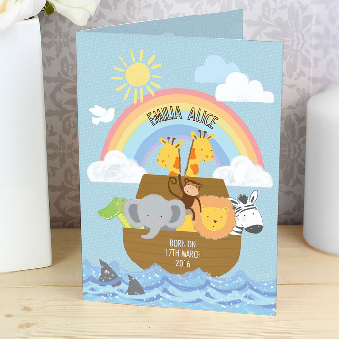 Personalised Noahs Ark Card Exclusive Free Delivery