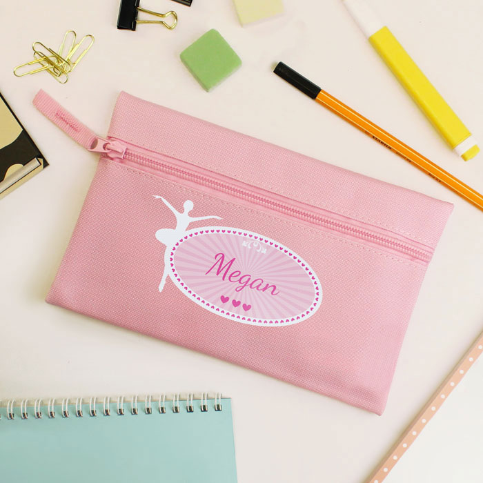 Personalised Pink Ballerina Pencil Case