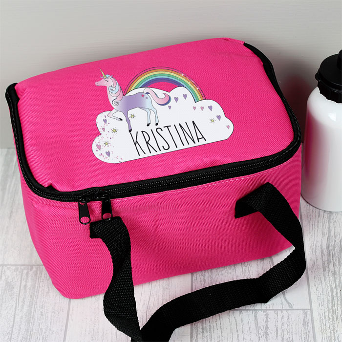 Personalised Unicorn School Lunch Bag