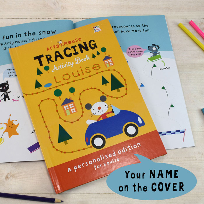 Personalised Arty Mouse Tracing Activity Book