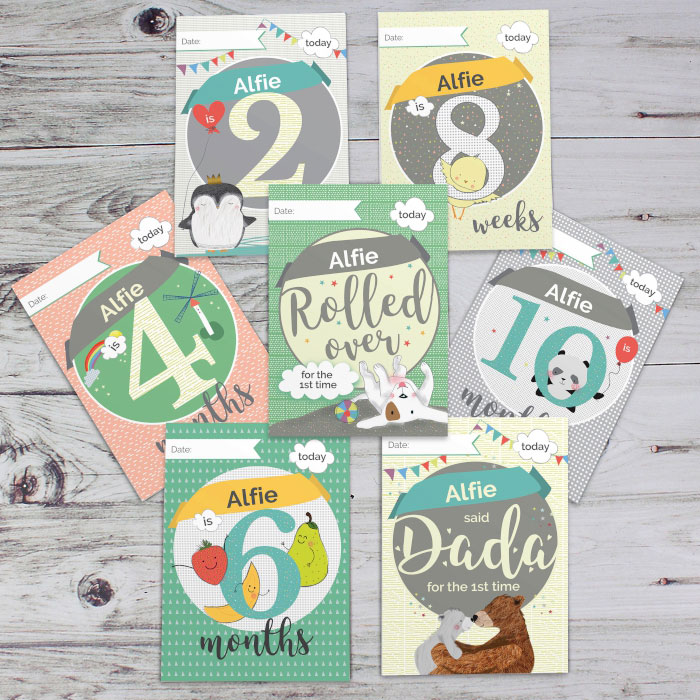 Personalised Baby Milestone Moments Cards