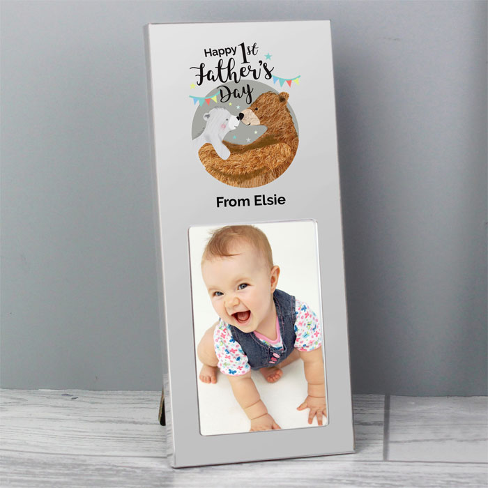 Personalised 1st Fathers Day Daddy Bear 2x3 Inch Frame