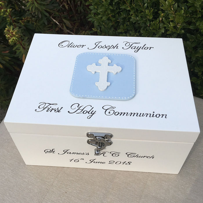Buy Boys First Holy Communion Gift Engraved Oak Photo Box Online at  desertcartINDIA