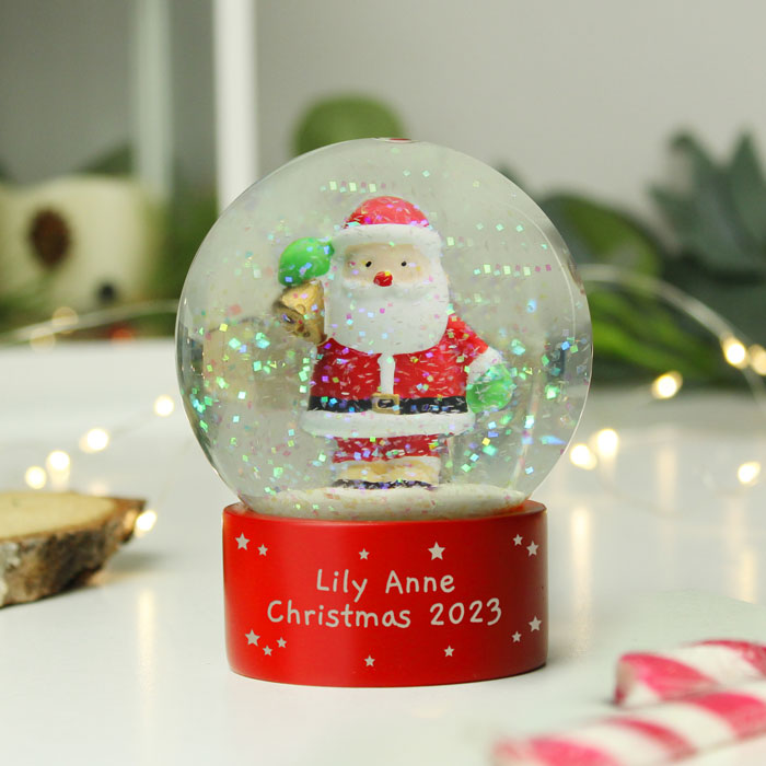 Personalised Father Christmas Snow Globe Keepsake Gift