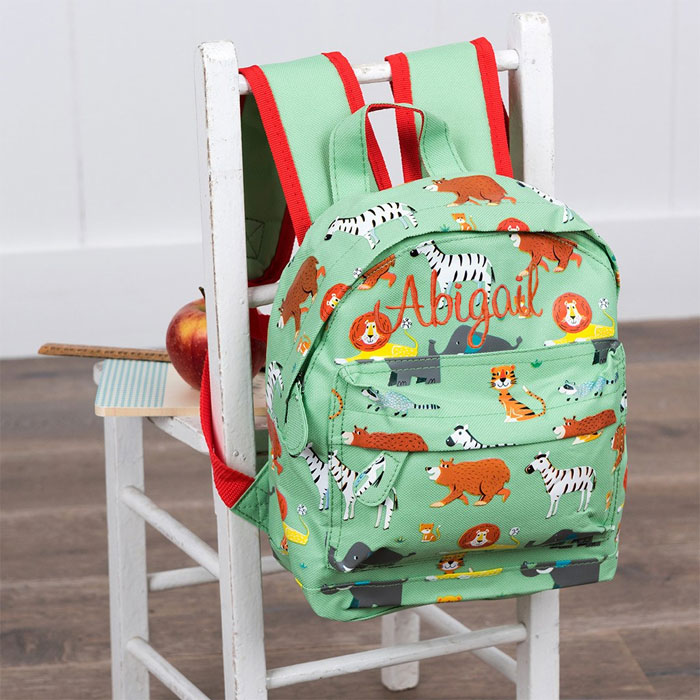Personalised Safari Animals Childs Backpack