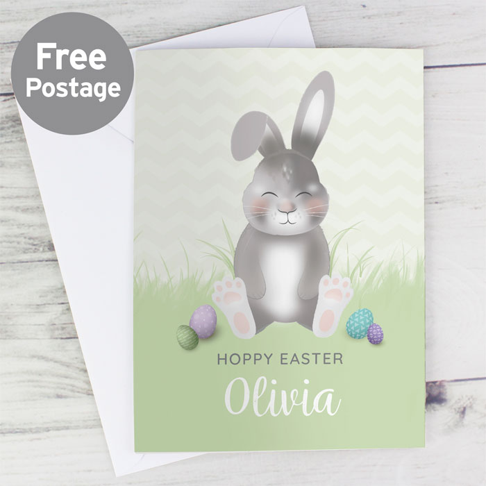 Personalised Cute Easter Bunny Card
