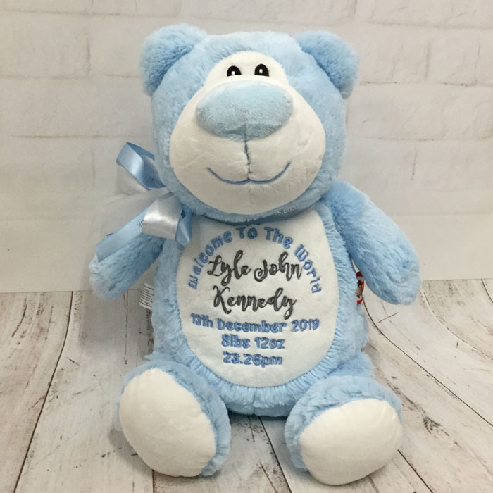 Personalised Blue Cubbies Teddy Bear