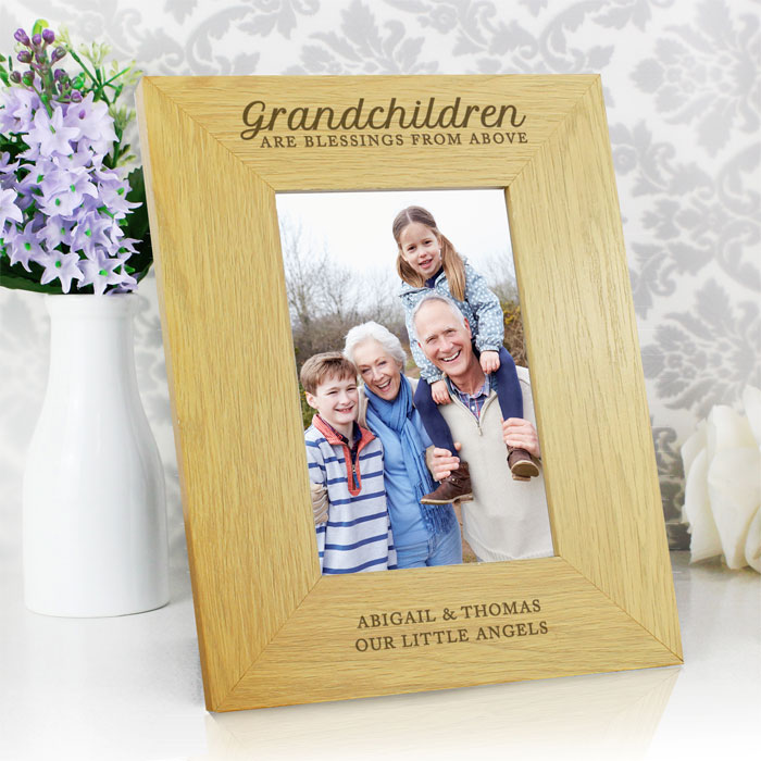 Personalised Grandchildren Are Blessings 6x4 Frame