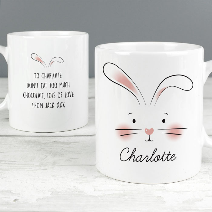 Personalised Bunny Features China Easter Mug