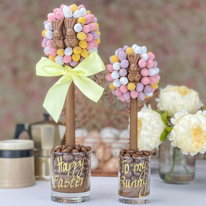 Personalised Cadbury Mini Eggs & Malteser Bunnys Easter Tree