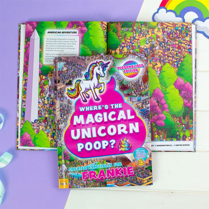 Personalised Where's the Magical Unicorn Poop A4 Book