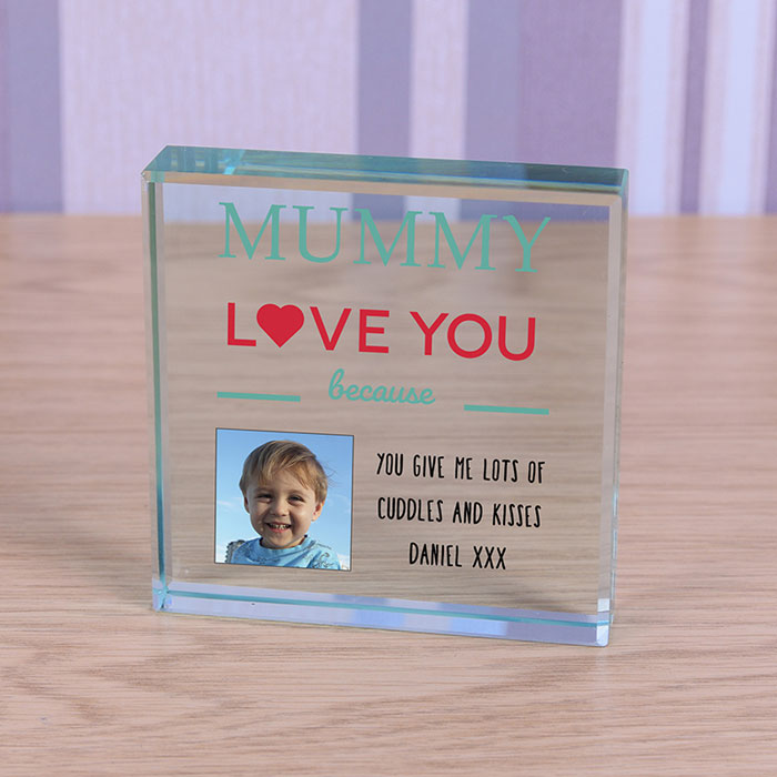 Personalised Glass Photo Mummy Token