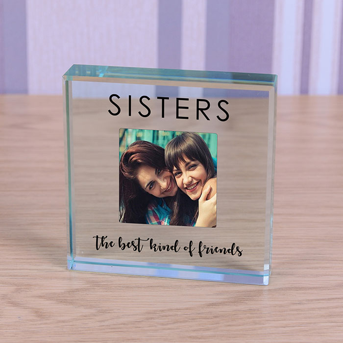 Sisters Glass Photo Token