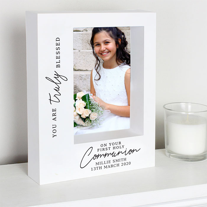 Personalised Truly Blessed First Holy Communion Box Frame
