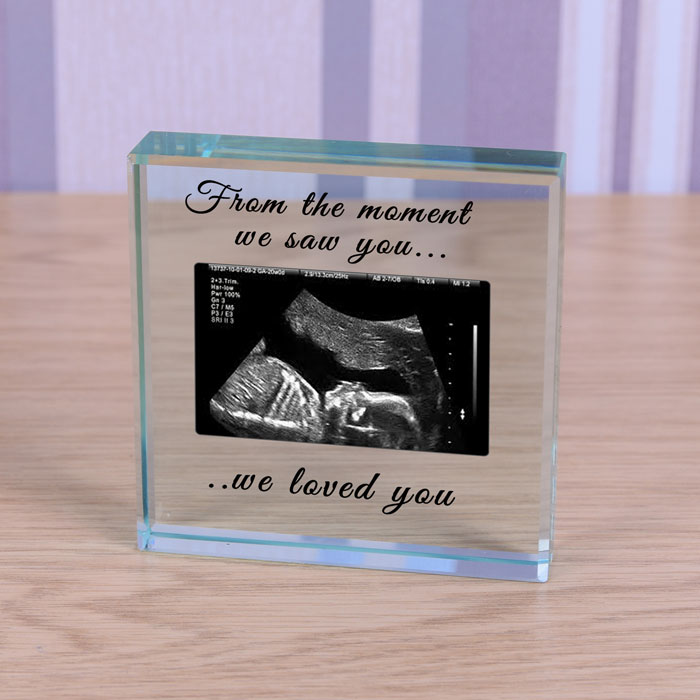 Glass Baby Scan Photo Token From The Moment