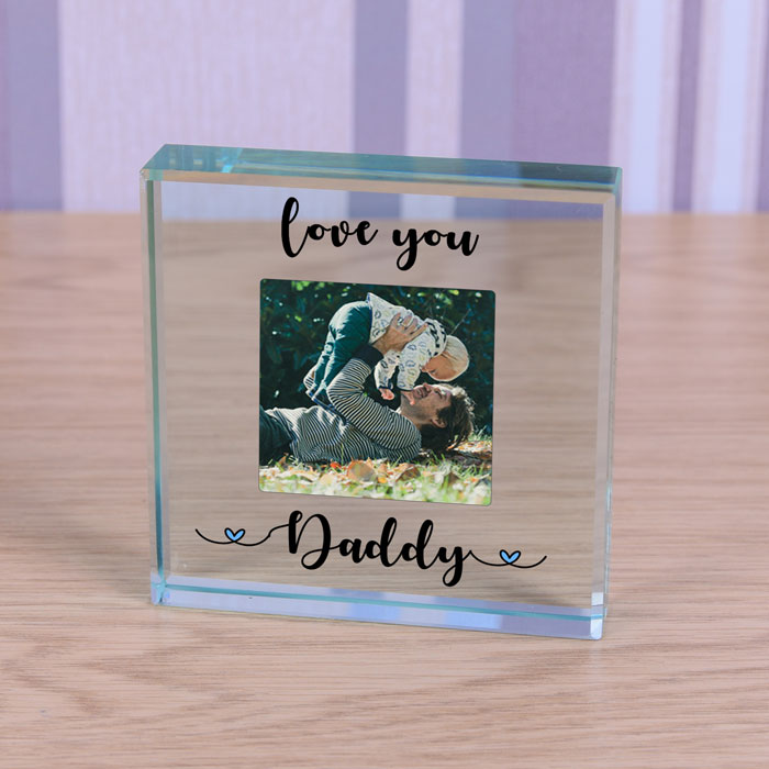 Glass Photo Upload Love You Daddy Token