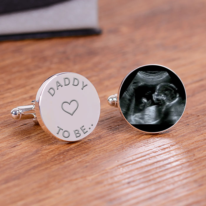 Daddy or Grandad To Be Baby Scan Photo Cufflinks