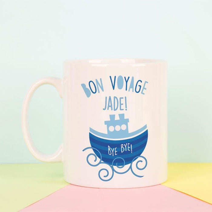 Bon Voyage Personalised Ceramic Mug