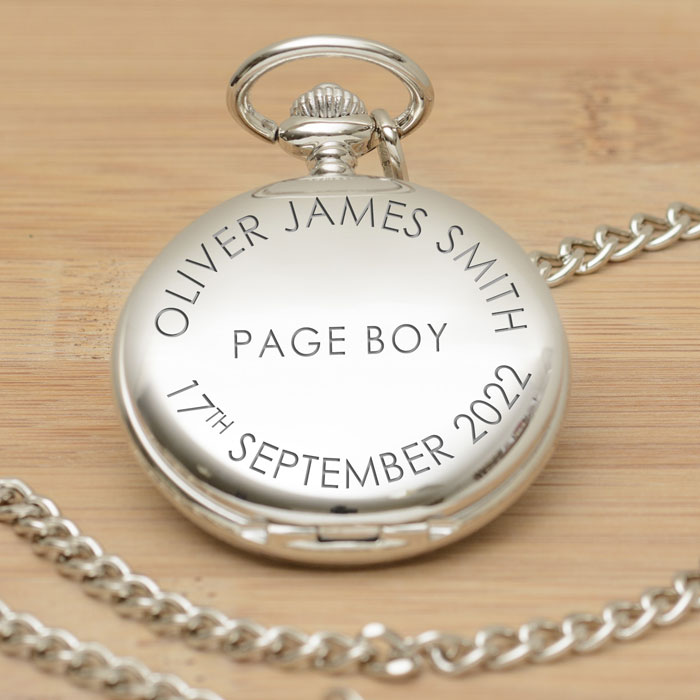 Engraved Page Boy Pocket Watch
