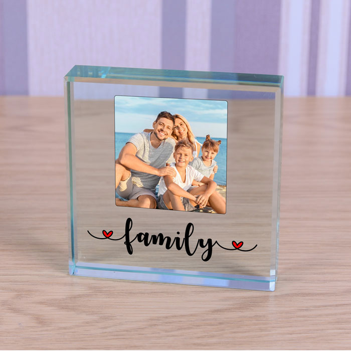 Glass Photo Upload Token Family