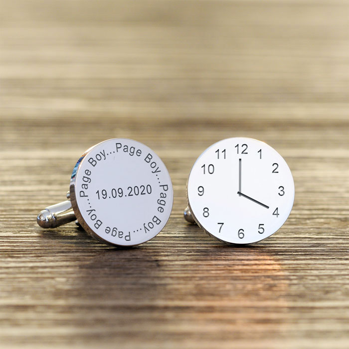Engraved Page Boy Special Time Cufflinks