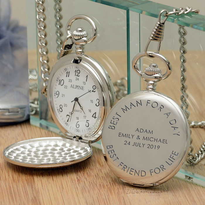 Personalised Pocket Watch Best Man For A Day Born Gifted