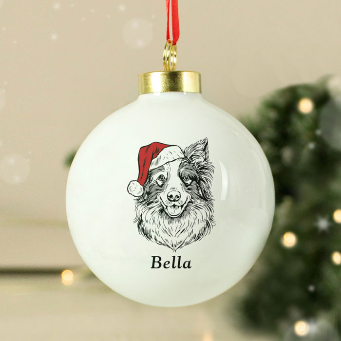 Personalised Dog Breed Christmas Tree Bauble