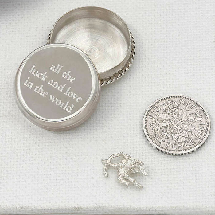 Tales From The Earth Silver Love and Luck Box in Gift Box