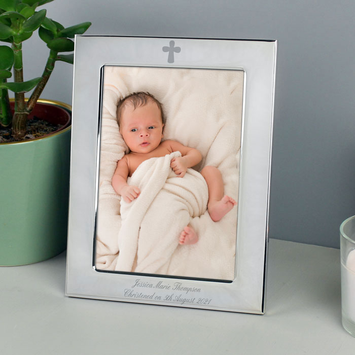 Personalised Engraved Cross Frame 6 x 4 inch