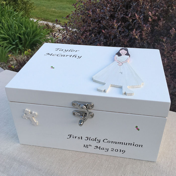 Girls First Holy Communion Personalised Keepsake Box