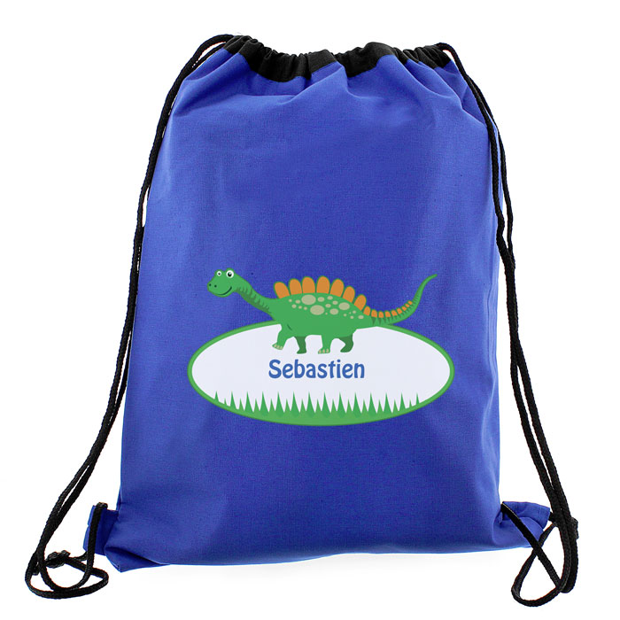 Personalised Dinosaur PE Bag Swim Bag Kit Bag