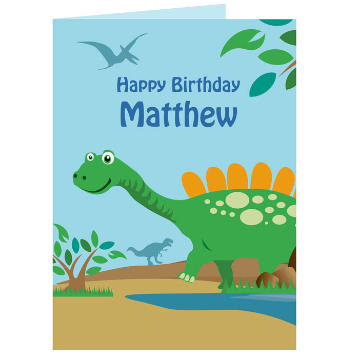 Personalised Dinosaur Card