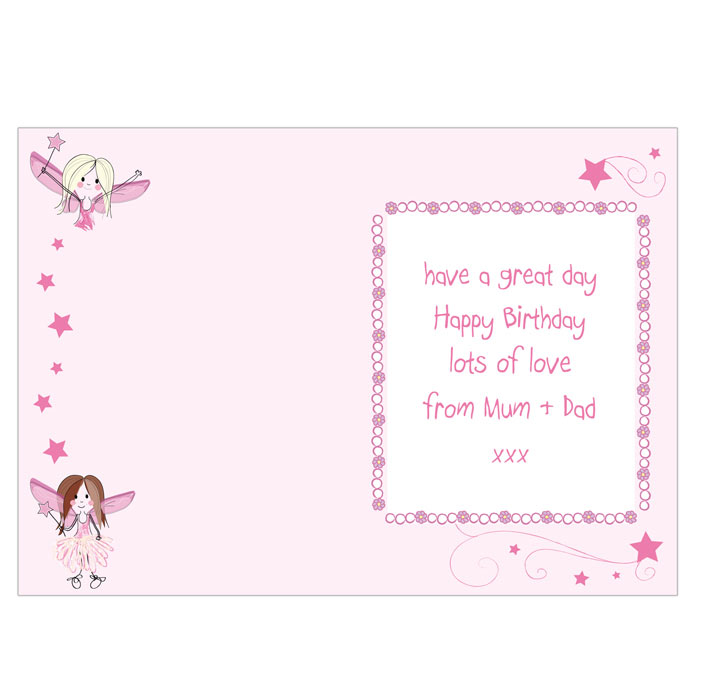 Personalised Fairy Initial Card
