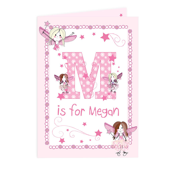 Personalised Fairy Initial Card