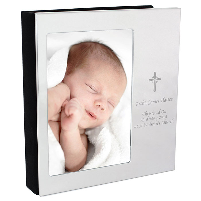 Personalised Engraved Cross Photo Album