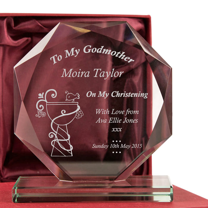Engraved My Godmother Cut Glass Award