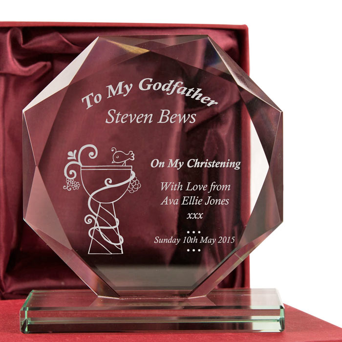 Engraved To My Godfather Cut Glass Award