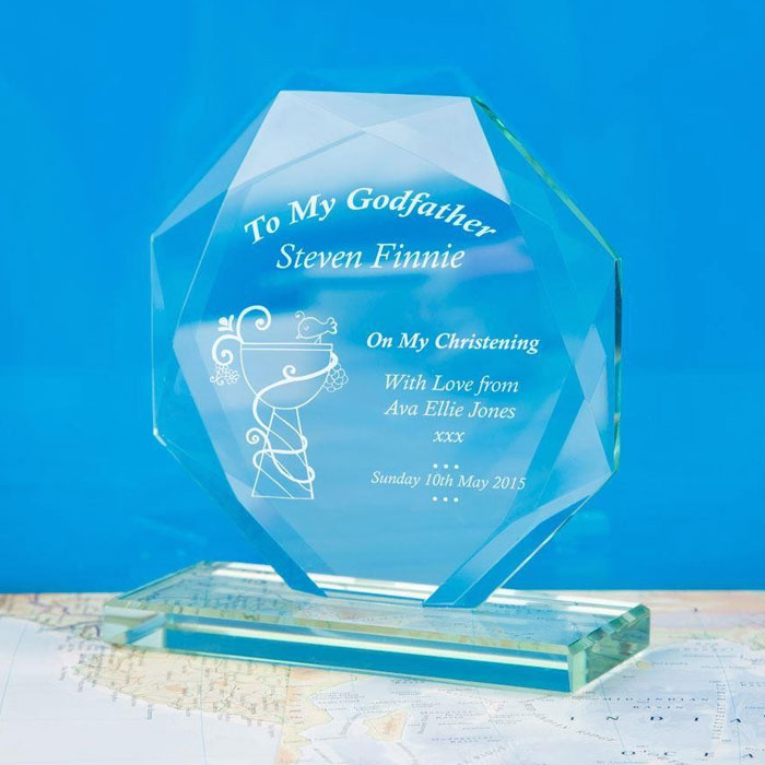 Engraved To My Godfather Cut Glass Award