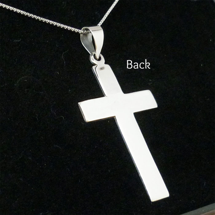 Solid Silver Cross With Engraving