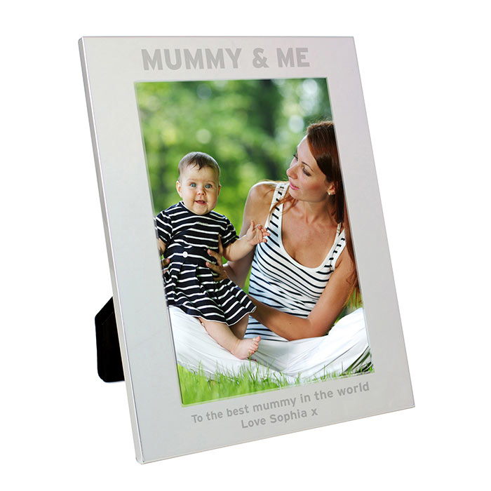 Personalised Aluminium 5x7inch Mummy and Me Photo Frame