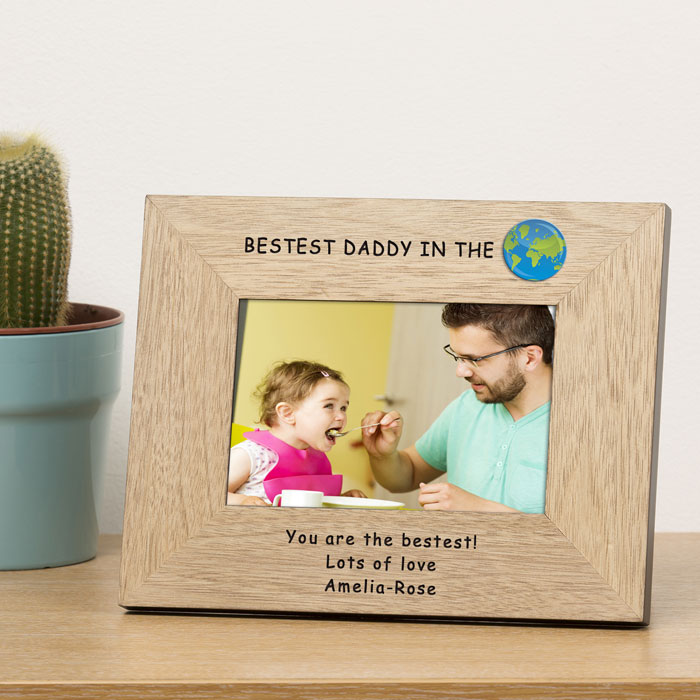 Personalised Bestest Daddy in the World Frame 6x4 Inch