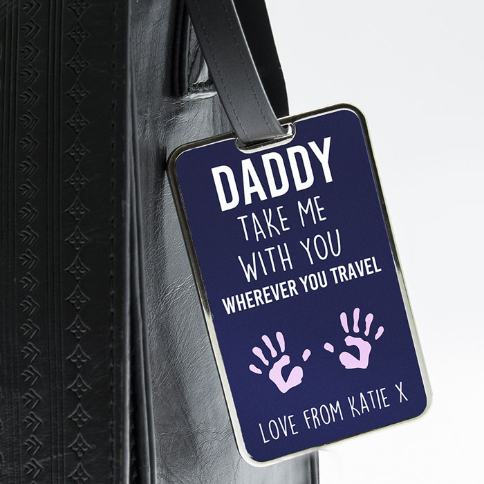 Daddy Take Me With You Personalised Luggage Tag